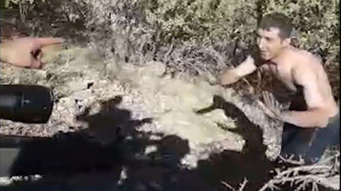 Teröristin yakalanma anı kamerada