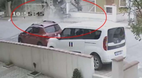 Helikopterin düşme anı kameralara yansıdı