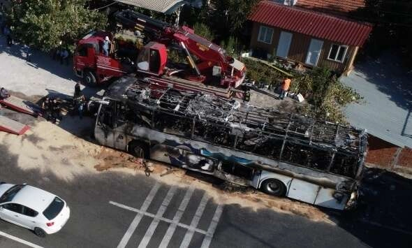 Yanan otobüsün son hali