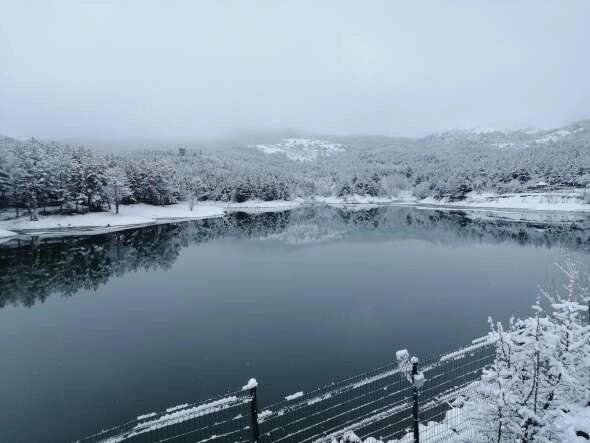 Yozgat Çamlığı Milli Parkı beyaza büründü