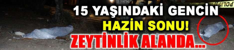 15 yaşındaki genç zeytinlikte ölü bulundu