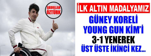 Abdullah Öztürk'ten altın madalya