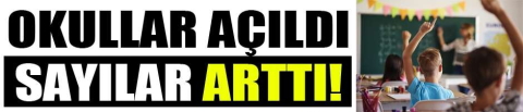 Okullar açıldı sayılar arttı