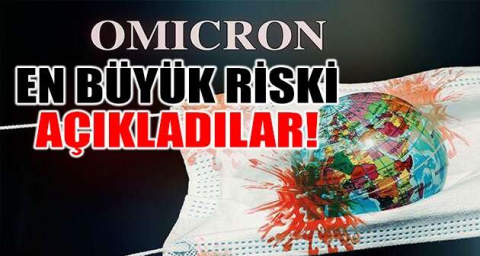 En büyük riski açıkladılar!