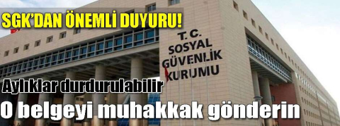SGK'dan son dakika açıklaması!