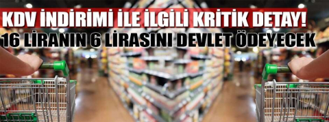 KDV indirimi ile ilgili kritik detay!
