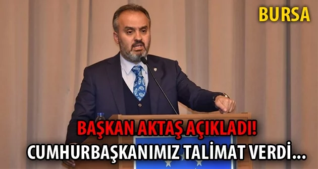 Bursa Büyükşehir Belediye Başkanı Aktaş'tan önemli açıklamalar!