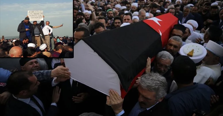 Mısıroğlu'nun cenazesinde açılan bu pankart polisi harekete geçirdi